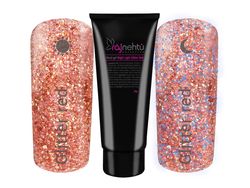 Ráj nehtů Akryl-gel v tubě - Night Light Glitter Red 30g