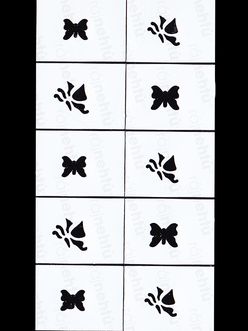 Dekorační šablony na nehty - motiv motýlci