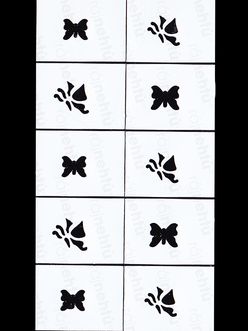 Dekorační šablony na nehty - motiv motýlci