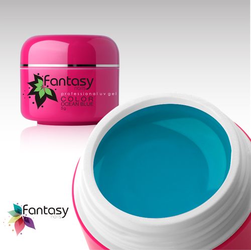 Ráj nehtů Fantasy line Barevný UV gel Fantasy Color 5g - Ocean Blue