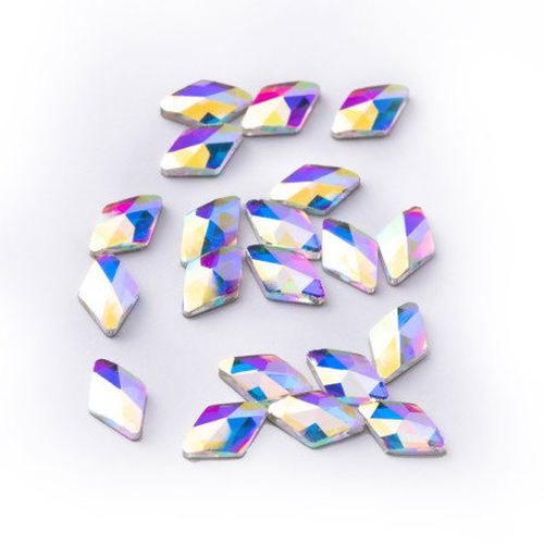 Zirkonové 3D diamanty nehty č.4 AB 20ks