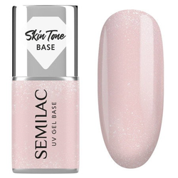 Semilac - Krycí báze Glitter Beige 7 ml