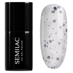 Semilac gelový lak 924 Silver & White Drops 7ml