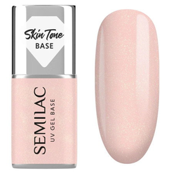Semilac - Krycí báze Glitter Peach 7 ml