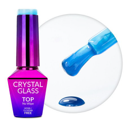 Molly Nails barevný vrchní lak Crystal Baby Blue 10g