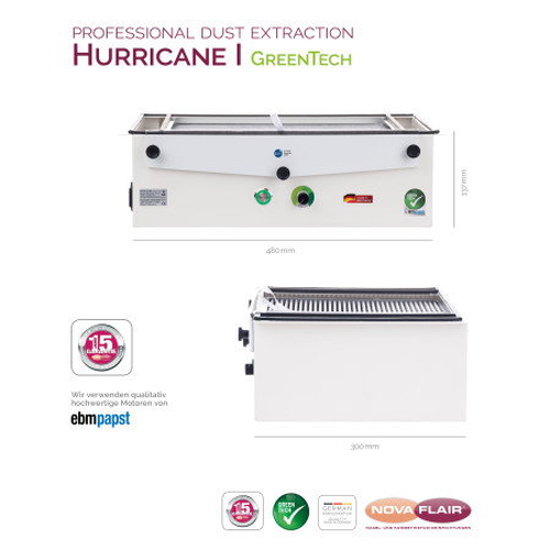 Vestavěný odsavač prachu Hurricane GreenTech 320 m3/h
