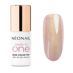NeoNail READY IN ONE One Rose Glow 01 - růžový třpytivý gel lak 3v1 7,2 ml