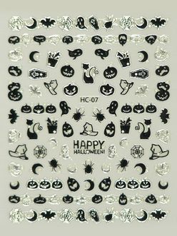 Samolepky na nehty 2D Halloween - HC-07
