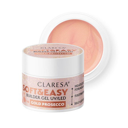 CLARESA STAVEBNÍ GEL NA NEHTY SOFTEASY GOLD PROSECO 90G