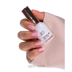 Saute Nails stavební gel na nehty Level Up Rose Cloud v 8ml lahvičce