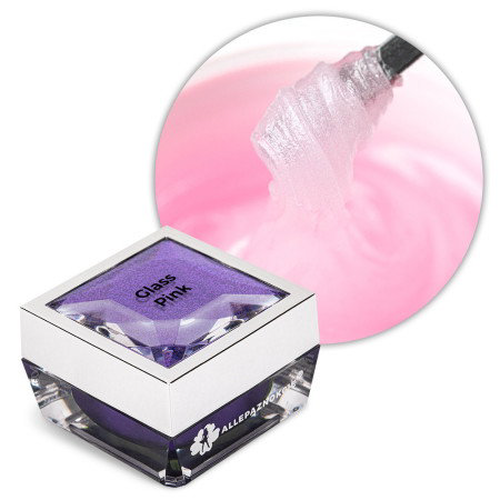 Allepaznoccie akrylový gel Glass Pink 30 g - růžový transparentní akrylový gel