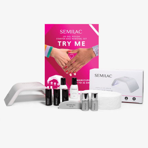 Semilac TRY ME Gel Polish Kit LED 24W/36 - startovací sada s lampou