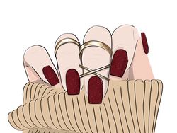 Quick Nails gelové nálepky - Ruby Radiance