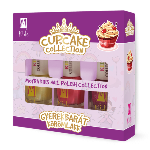 Moyra KIDS CUPCAKE collection Dětská sada laků 3x7