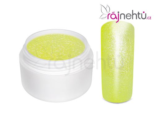 Ráj nehtů Barevný UV gel GLIMMER - Neon Yellow - 5ml