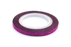 Zdobící páska 3mm - glitter růžová
