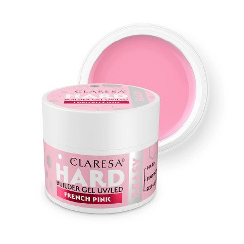 CLARESA HARD&EASY GLAM PINK 12g STRUKTURUJÍCÍ GEL NA NECHTY